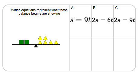Balance Shapes - Simple Ratio - To Equations | Level 1 | Grade 8 Math ...