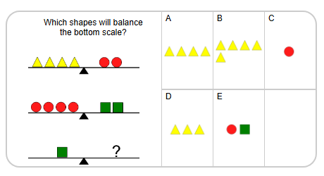 Balance Shapes - 3 Beams, Simple Substitution | Level 1 | Grade 6 Math ...