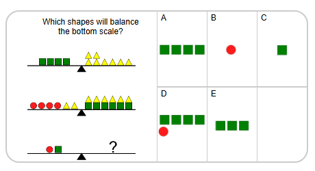 Balance Shapes - 3 Beams, Substitution and Subtraction, Compound Answer ...