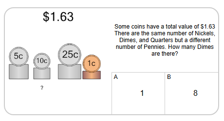Algebra with Coins - Same Count of Three with Four Coin Types - to ...