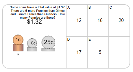 Algebra with Coins - X More of Coin and Total - Three Coin Types - to ...