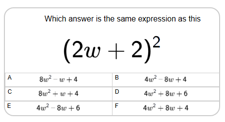Algebraic Functions | Bracketed Terms, Squared (Level 3) | Grades 10-12 ...