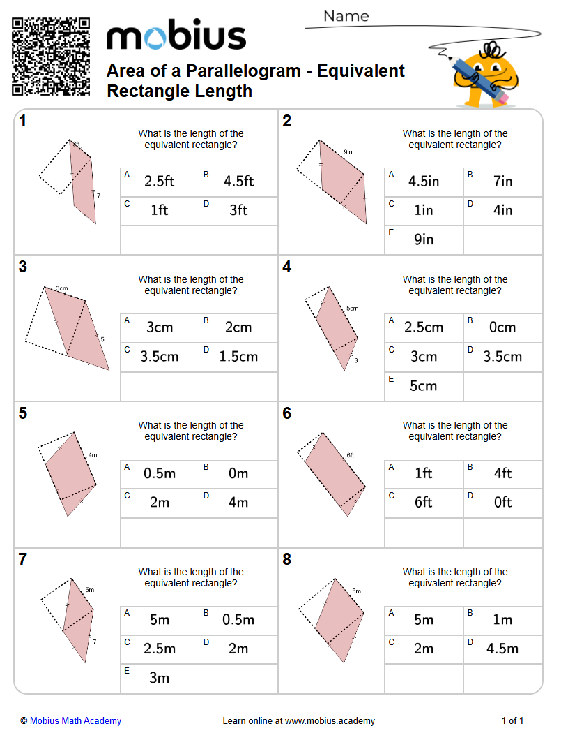 Level 1 | Geometry 2D | Grades 4-5 Math Worksheets - Mobius Math Academy