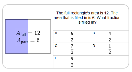 Area of a Part Rectangle - Areas to Fraction (Level 1) - Mobius Math ...