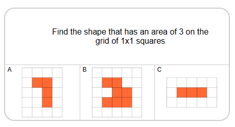 Area of a Shape on a Grid - Area to Irregular Shape (Level 1) - Mobius ...