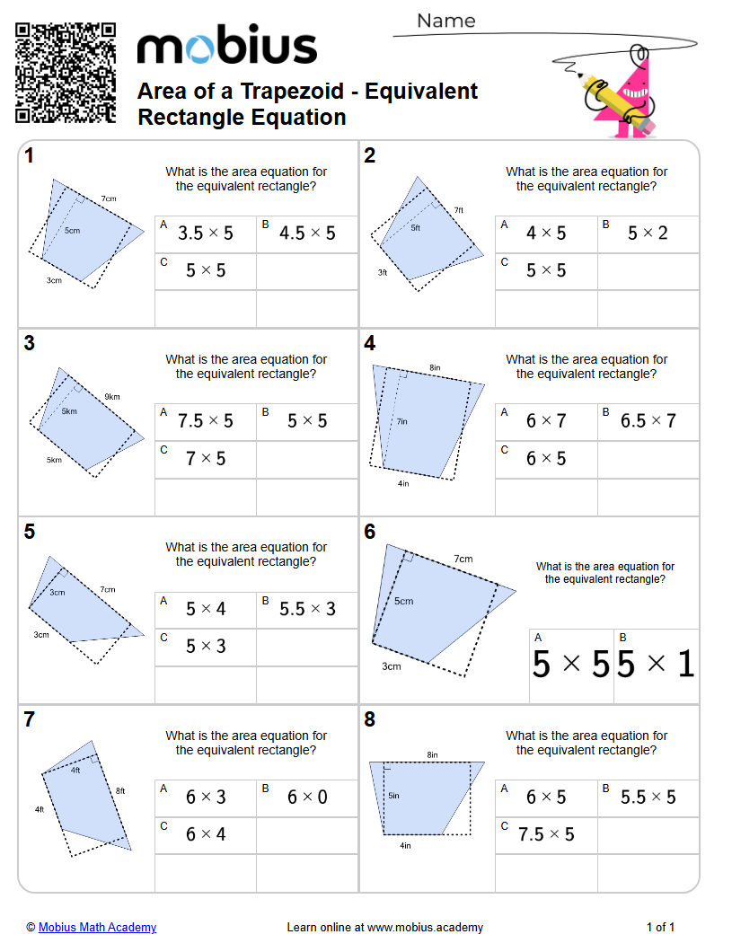 Level 1 | Geometry 2D | Grade 4 Math Worksheets - Mobius Math Academy