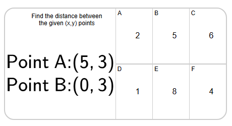Cartesian Grid | Distance Between Coordinates (Straight) (Level 1 ...