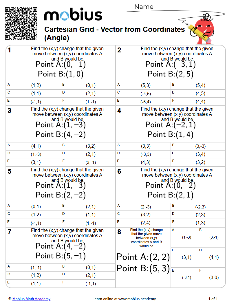 Cartesian Grid - Vector from Coordinates (Angle) (Level 2) - Mobius ...