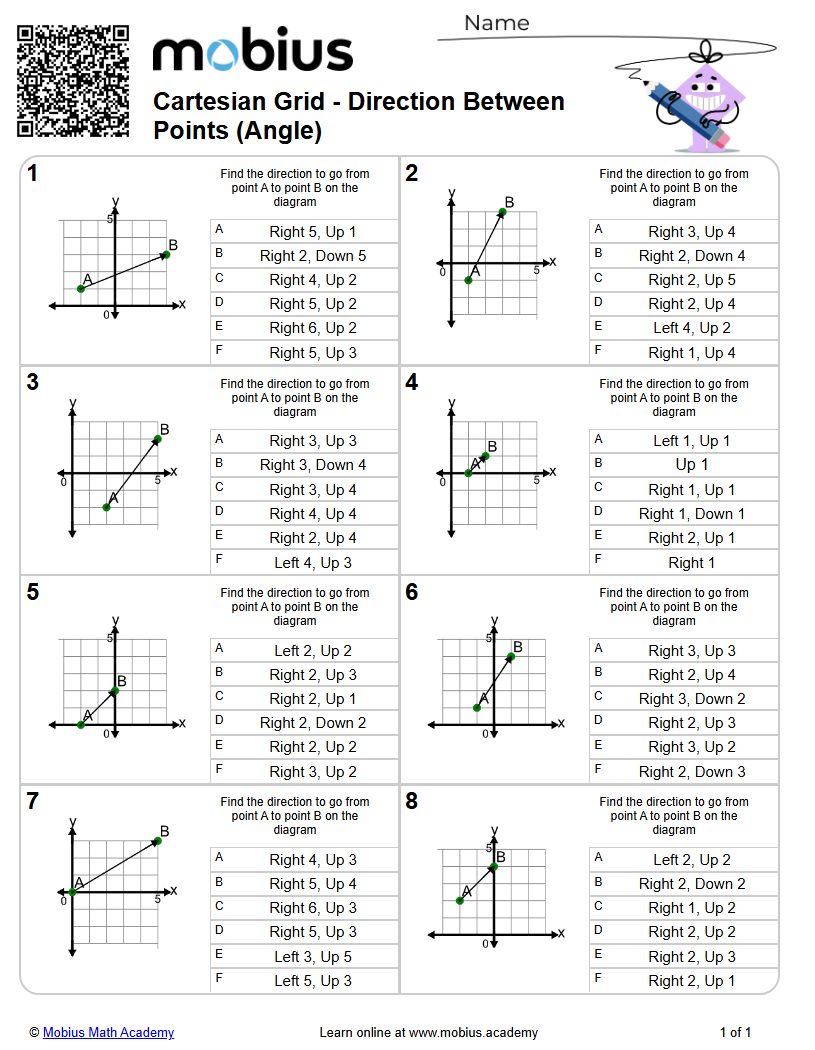 Cartesian Grid - Direction Between Points (Angle) (Level 2) - Mobius ...