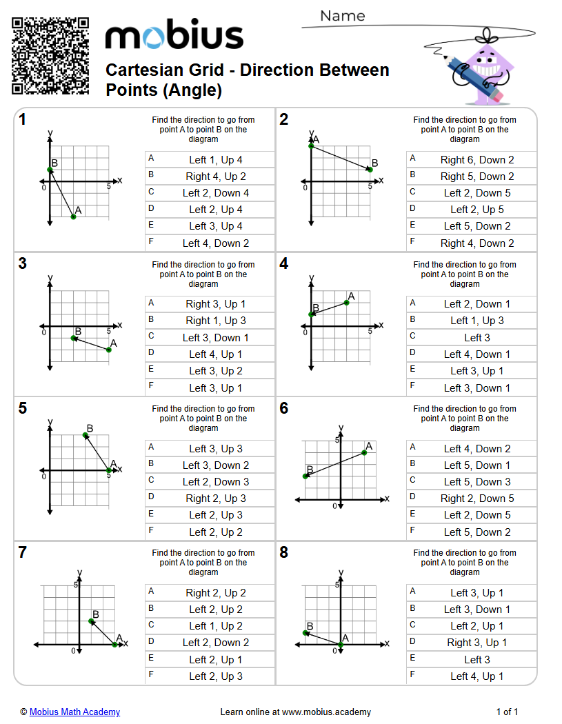 Cartesian Grid - Direction Between Points (Angle) (Level 3) - Mobius ...