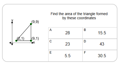Diagram Coordinates to Area (Right Triangle) - Positive Only (Level 1 ...