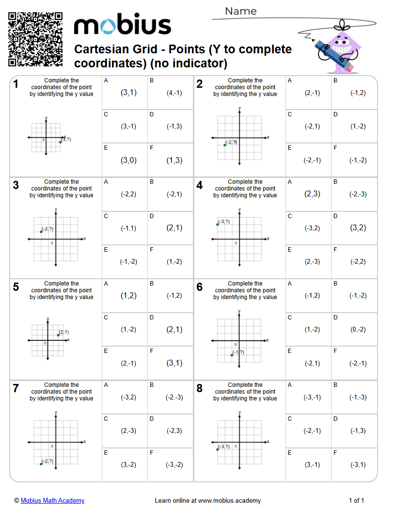 Cartesian Grid | Points (Y to complete coordinates) (no indicator ...