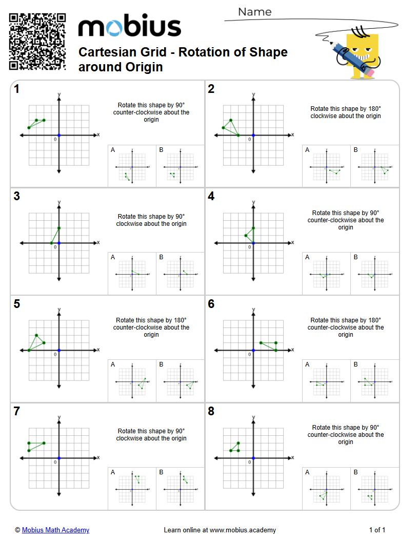 Cartesian Grid - Rotation of Shape around Origin (Level 1) - Mobius ...