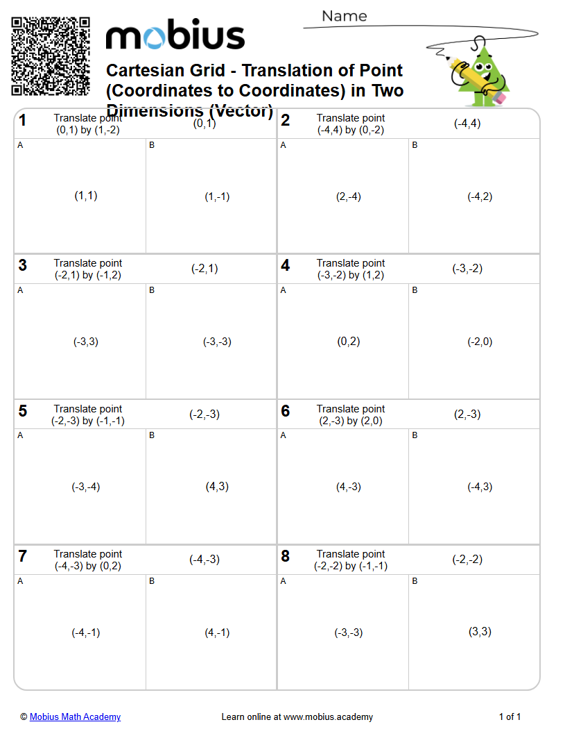 Cartesian Grid - Translation of Point (Coordinates to Coordinates) in ...