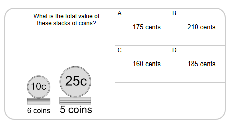 Coin Math - Count Piles - Dimes and Quarters (Level 2) - Mobius Math ...
