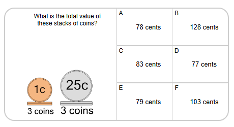 Coin Math | Count Piles - Pennies and Quarters (Level 1) | Grades 1-4 ...