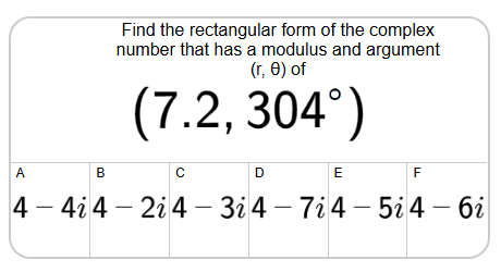 Complex Numbers - Modulus and Argument (Degrees) to Rectangular Form ...