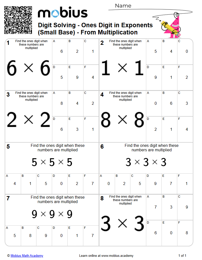 Level 1 | Factors/Primes | Grades 6-8 Math Worksheets - Mobius Math Academy