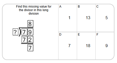 Digit Solving - Long Division - One Step, With Remainder - Identify ...