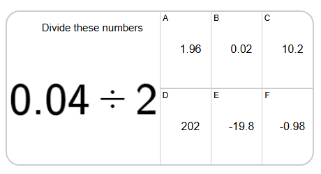 Division Equation - Decimal Dividend 1 x 1 (Level 2) - Mobius Math Academy