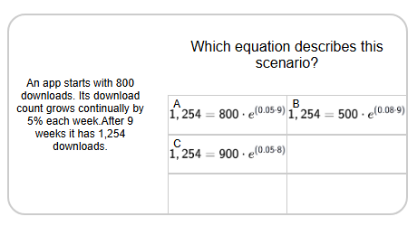 Exponential Function Growth (Continuous) - Scenario to Equation | Level ...
