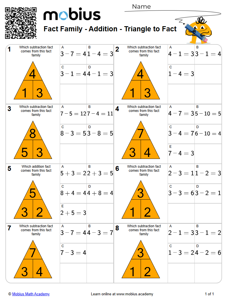 Level 1 | Addition and Subtraction | Grades 1-5 Math Worksheets ...