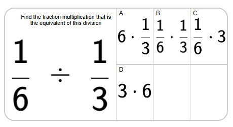 Fraction Division - Simple - Equivalent Multiplication (Level 1