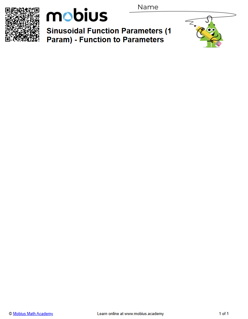 Level 1 | Algebra | Grades 11-12 Math Worksheets - Mobius Math Academy