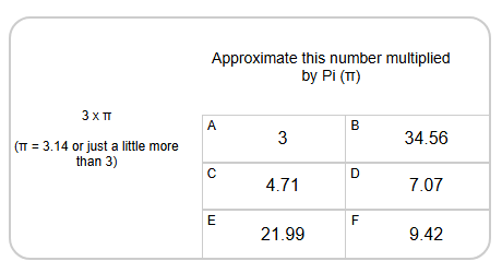 Multiply by Pi - Approximation | Level 1 | Grades 6-8 Math Practice ...