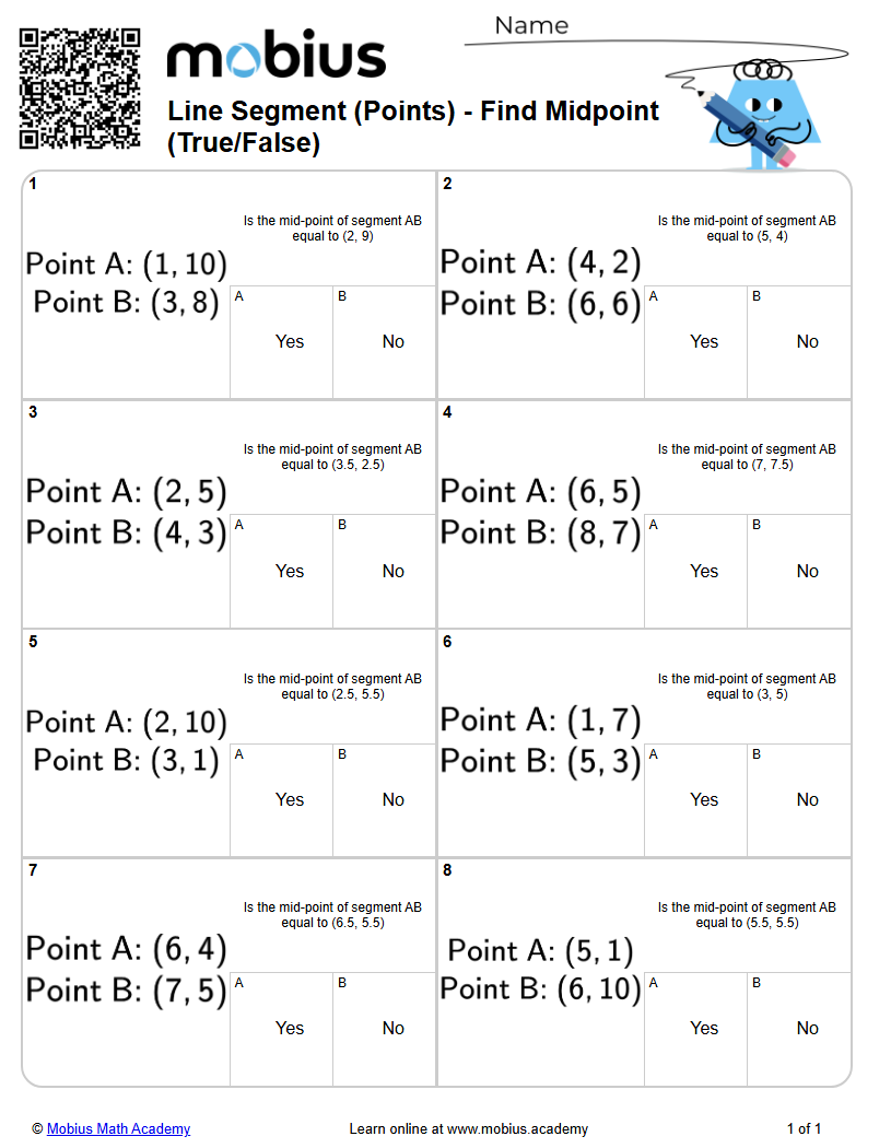 Level 1 | Slope/Linear Equations | Grade 10 Math Worksheets - Mobius ...