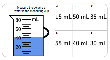 Measure Volume (milliliters) - Tens, Partly Marked (Level 1) - Mobius ...
