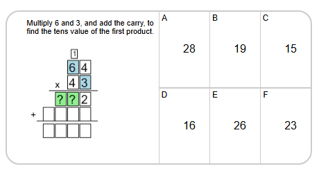 Multiplication Algorithm 2x2 With Carry - Step 3 | Level 1 | Grades 4-6 ...