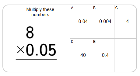 Multiplication - Decimal Hundredths by Ones - Column (Level 2) - Mobius ...