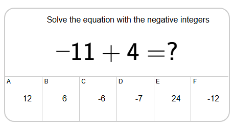 Negative Integer Addition and Subtraction (Level 1) - Mobius Math Academy