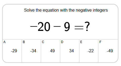 Negative Integer Subtraction | Level 2 | Grade 7 Math Practice - Mobius ...