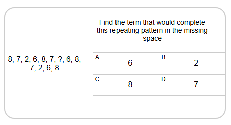Patterning | Missing from 4 Item Repeating Number Pattern (Level 3 ...