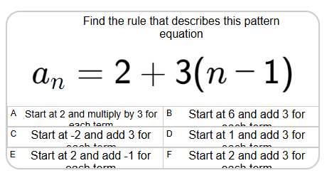 Patterning - Rule from Equation for Increasing Arithmetic Pattern ...