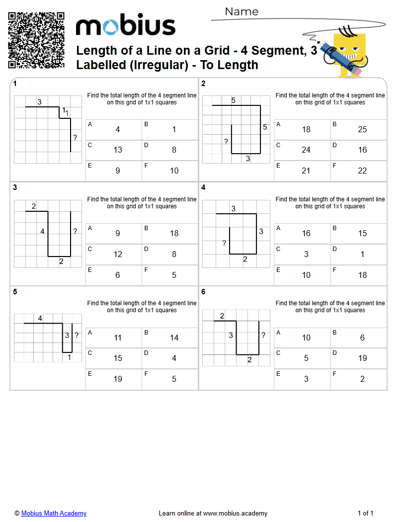 Level 1 | Geometry 2D | Grade 5 Math Worksheets - Mobius Math Academy