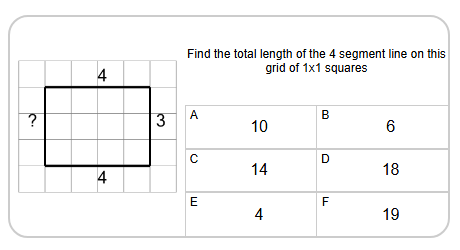 Length of a Line on a Grid - 4 Segment, 3 Labelled (Regular) - To ...