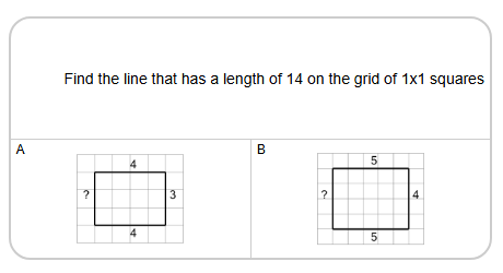 Length of a Line on a Grid - 4 Segment, 3 Labelled (Regular) - To Shape ...