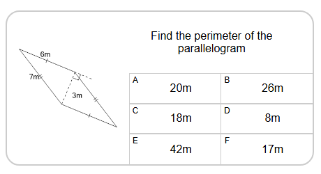Perimeter of a Parallelogram - With Distraction | Level 1 | Grade 7 ...