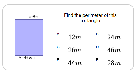 Perimeter of a Rectangle - Perimeter from Area and Side (Level 1 ...