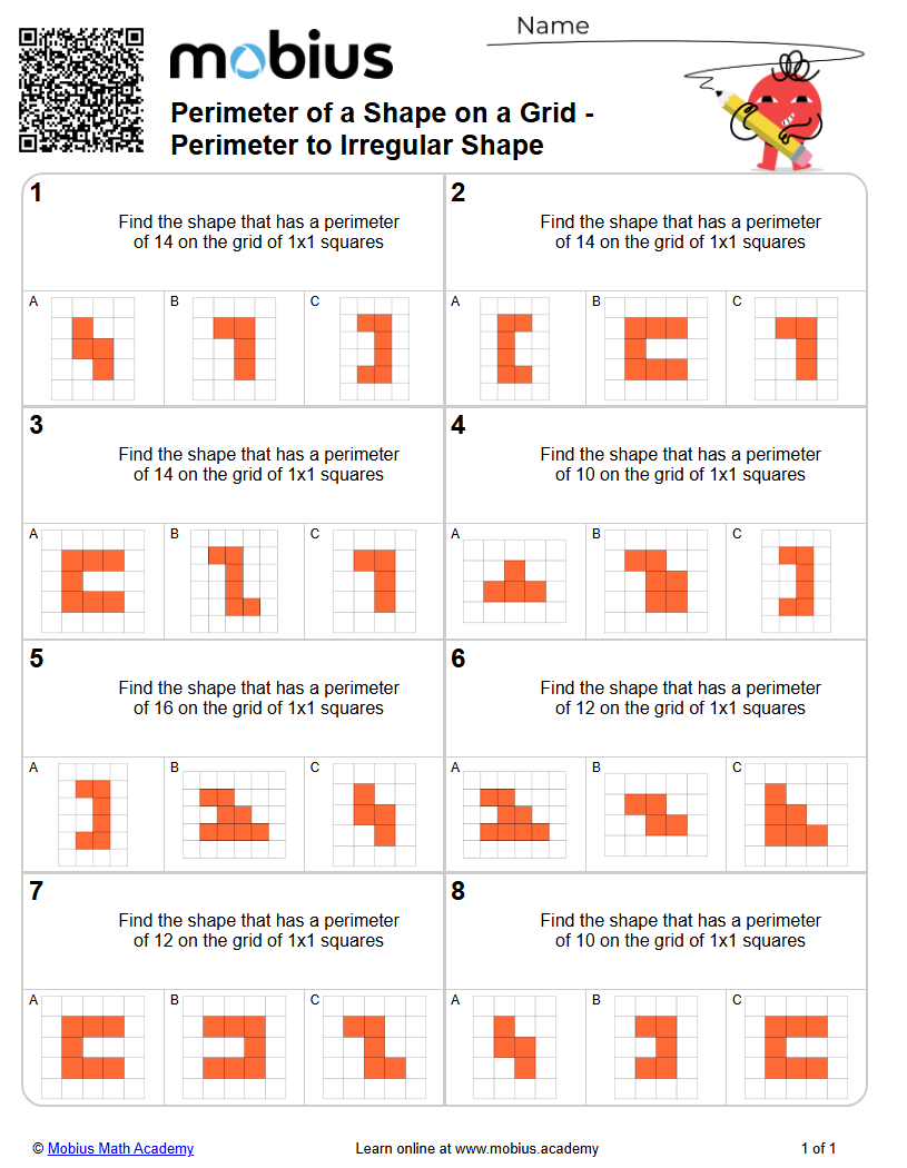 Level 2 | Geometry 2D | Grades 4-6 Math Worksheets - Mobius Math Academy