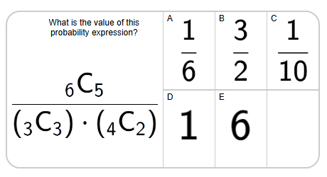 Probability Calculation - nCm Notation - Single Over Simple ...