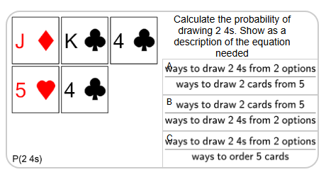 Probability | Cards, From Hand, Pick Two Non-Ordered, To Description of ...