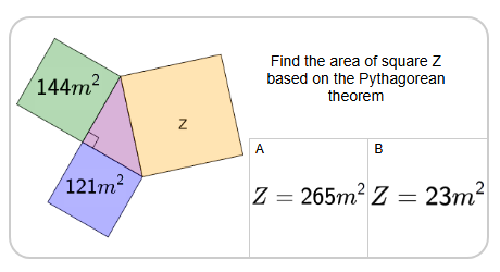 Pythagorean Theorem | Triangle with Squares Image to Area Calculation ...
