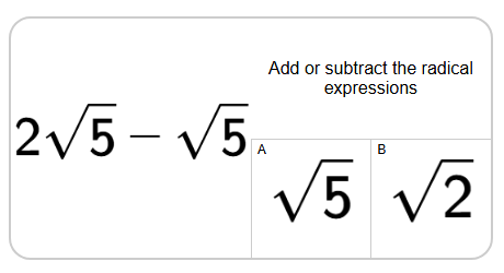 Radicals | Adding and Subtracting from Simplified (Values Only) (Level ...