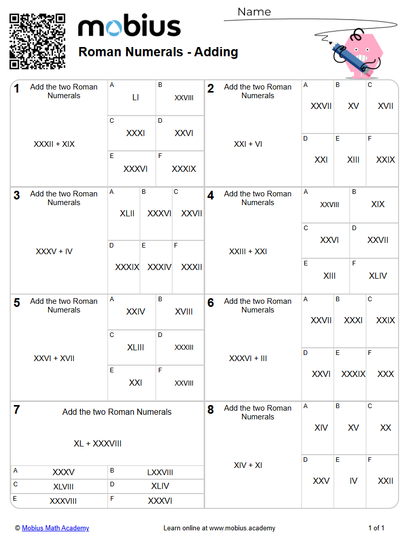 Level 2 | Grade 0 Math Worksheets - Mobius Math Academy
