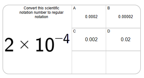 Scientific Notation (Decimals) - Convert to Normal - 0 Decimal Places ...