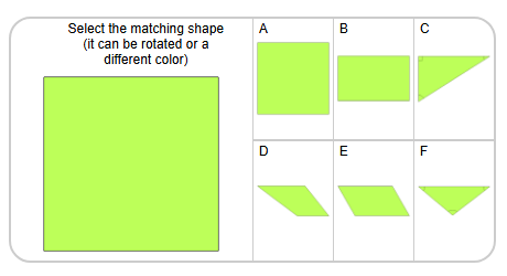 2D Shape Match - No Rotation, Same Color | Level 1 | Grades 0-2 Math ...